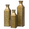 Decorative Antique Style Metal Bottle Shape Gold Floor Vase for Entryway, Living Room, Dining Room, Home Decor, Centerpiece, Ornamental, Vintage-Inspired, Elegant Tall Statement Piece, Metallic Finish